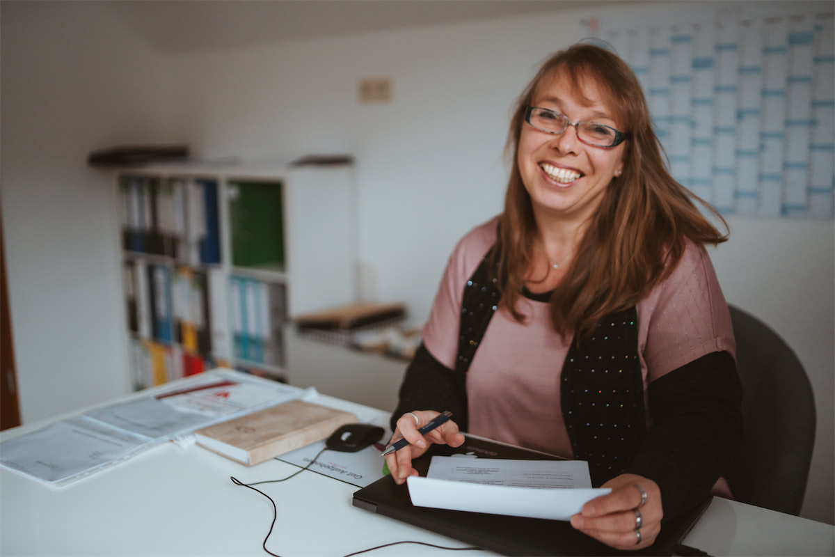 Das Büro bei Gut Aufgehoben mit Inhaberin Nicole Horn.